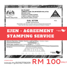 Load image into Gallery viewer, Tenancy Agreement Stamping Service Agent LHDN Ejen LHDN